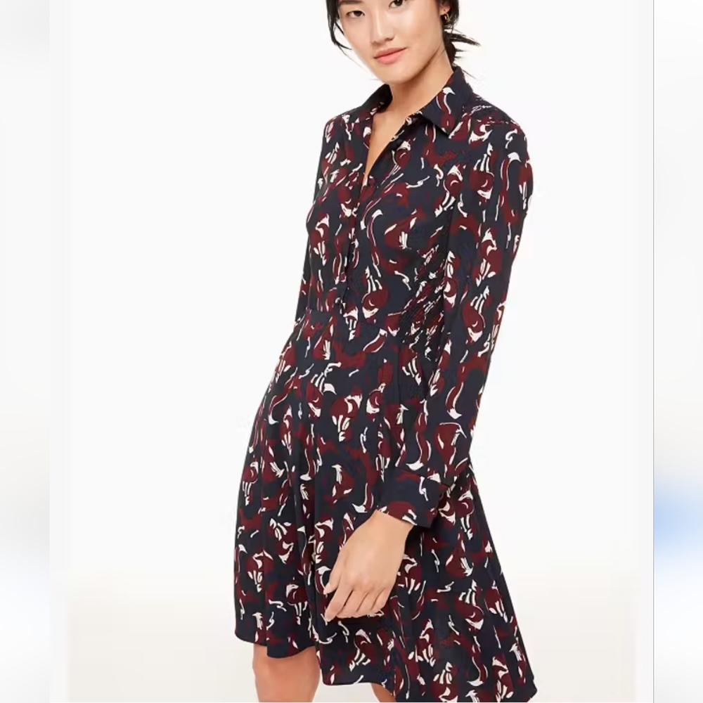 kate spade Navy and Red Long Sleeve Dress